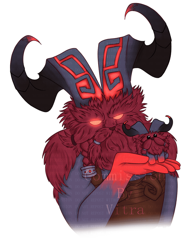 Lineart + Color + Shading Ornn from LoL Commission, Dec 2024