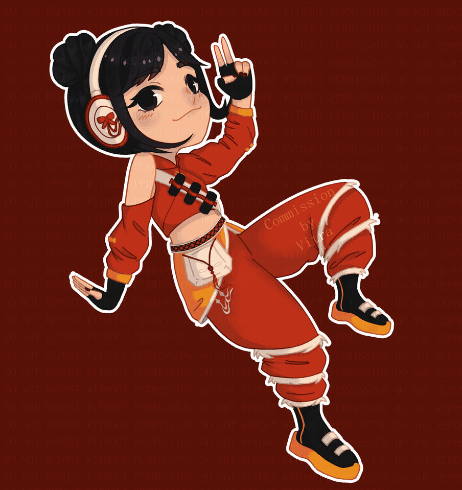 Lineart + Color + Shading Chibi Commission, June 2024